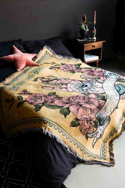Denim & Bone Yellow Chilled Out Throw - image 1