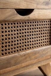 Rattan 2 Drawer Bedside Table - thumbnail 4