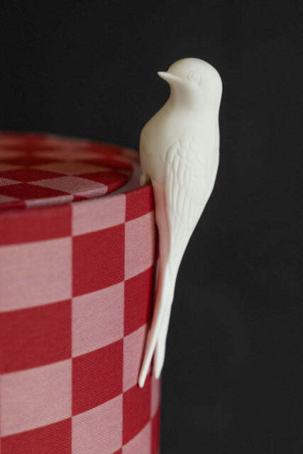 White Swallow Bird Ornament - image 1