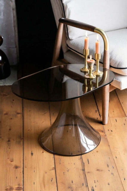 Retro Asymmetric Side Table in Espresso - image 1