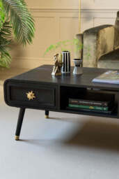 Black & Gold Ringo Storage Coffee Table - thumbnail 3