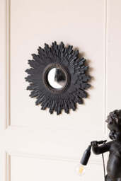 Black Starburst Traditional Convex Mirror - thumbnail 3