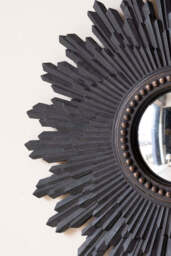 Black Starburst Traditional Convex Mirror - thumbnail 5