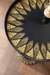 Black & Gold Art Deco Inspired Side Table - thumbnail 5