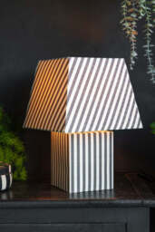 Monochrome Stripe Table Lamp - thumbnail 1