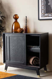 Small Black Leopard Print Sideboard - thumbnail 3