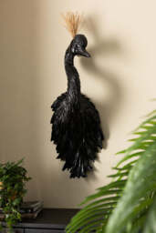 Black & Gold Peacock Wall Art - thumbnail 1