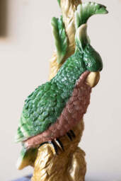 Ornate Gold & Green Parrot Candlestick Holder - thumbnail 3