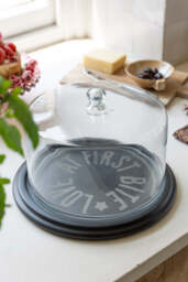 Marble Cheese Board & Glass Cover - thumbnail 1