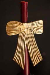 Antique Gold Bow Dinner Candle Ring - thumbnail 4