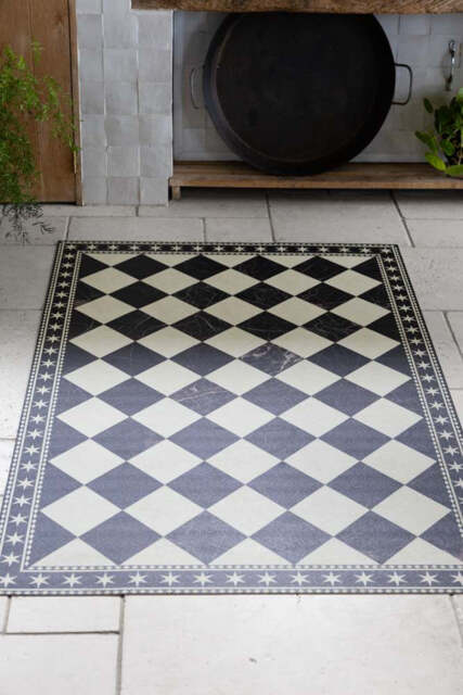 Marble Tile Effect Large Durable Floor Mat - image 1