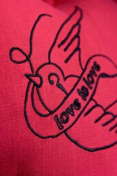 Red Love Heart Cushion With Ruffles - thumbnail 5