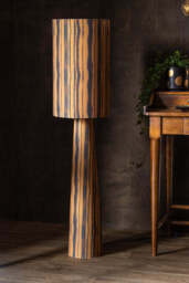 Amber Blurred Line Print Floor Lamp - thumbnail 4