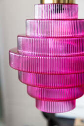 Hot Pink Tiered Glass Easyfit Ceiling Shade - thumbnail 5