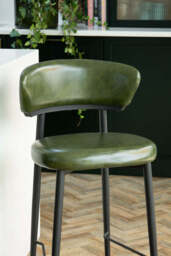 The Blake Bar Stool In Forest Green - thumbnail 4