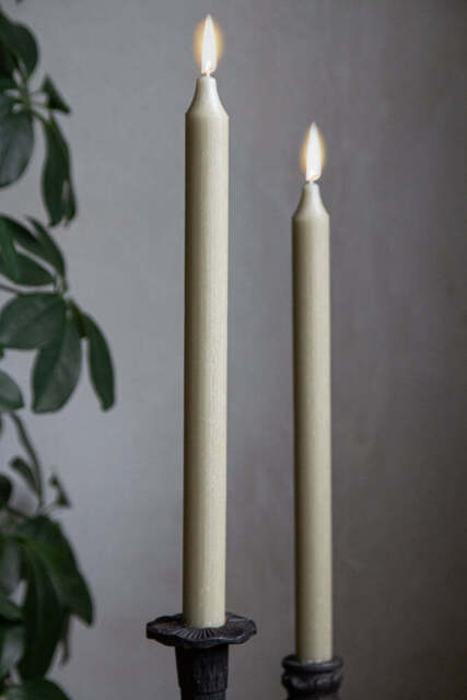 Beautiful Dinner Candle - Sage Green - image 1