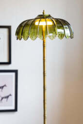 Gold & Green Desert Palm Floor Lamp - thumbnail 4