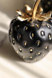 Small Black & Gold Strawberry Ornament - thumbnail 5