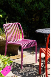 Garden Outdoor Dining Chair In Pink - SECONDS