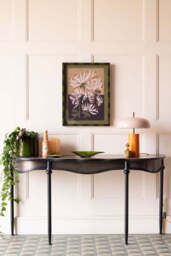 Black & Gold Antiqued-Style Console Table - thumbnail 1