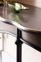 Black & Gold Antiqued-Style Console Table - thumbnail 4