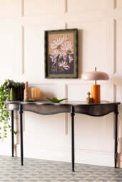 Black & Gold Antiqued-Style Console Table - thumbnail 3