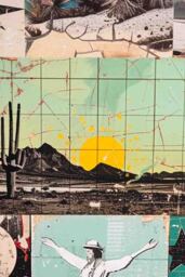 Green Wild West Print - Framed Or Unframed Available - thumbnail 5