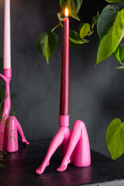 Sexy Hot Pink Legs Candle Holder - image 1