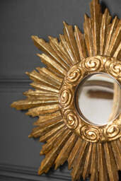 Antique Gold Small Star Convex Mirror - thumbnail 4