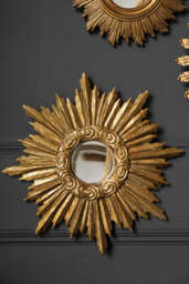 Antique Gold Small Star Convex Mirror - thumbnail 3