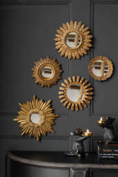 Antique Gold Small Star Convex Mirror - thumbnail 5