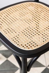 Set of 2 Chez Pitou Wood & Woven Cane Dining Chairs in Black - thumbnail 5