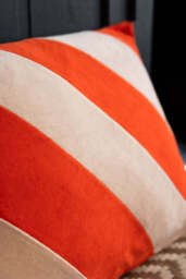 HKLIVING Red & Pink Stripe Velvet Cushion - thumbnail 3