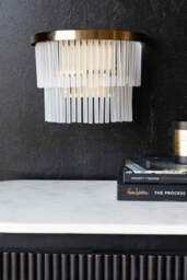 Gold Tiered Glass Wall Light - thumbnail 3