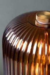 Amber Seventies Glass Table Lamp - thumbnail 4