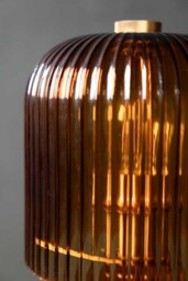 Amber Seventies Glass Table Lamp - thumbnail 5