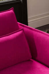 The Lola 2 Seater Sofa in Harry's Pink Velvet - thumbnail 4
