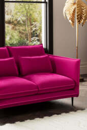 The Lola 2 Seater Sofa in Harry's Pink Velvet - thumbnail 3
