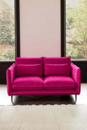 The Lola 2 Seater Sofa in Harry's Pink Velvet - thumbnail 5