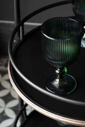 Antiqued-Style 3 Tier Metal Drinks Trolley - thumbnail 4