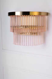 Pink Tiered Glass Wall Light - thumbnail 4