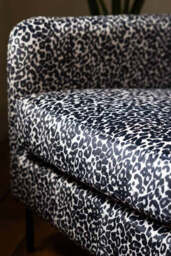 The Edie Monochrome Leopard Velvet Armchair - thumbnail 5