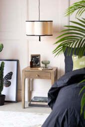 Black & Cream Lantern Curved Ceiling Light Shade - thumbnail 3