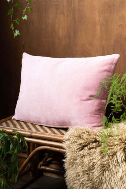 HKLIVING Dusky Pink Velvet Cushion - image 1