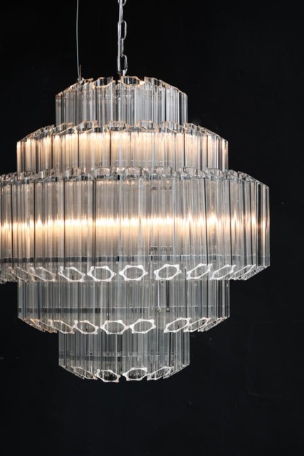 Stunning Art Deco Crystal Chandelier - image 1