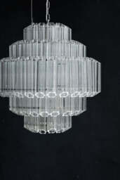 Stunning Art Deco Crystal Chandelier - thumbnail 4