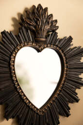 Sacred Heart Black Frame Decorative Mirror - thumbnail 3