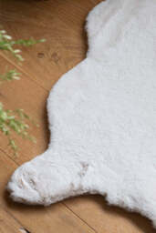 Faux Fur Natural Rug - thumbnail 3