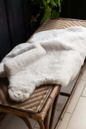 Faux Fur Natural Rug - thumbnail 4