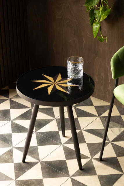 Small Black Star Side Table - image 1